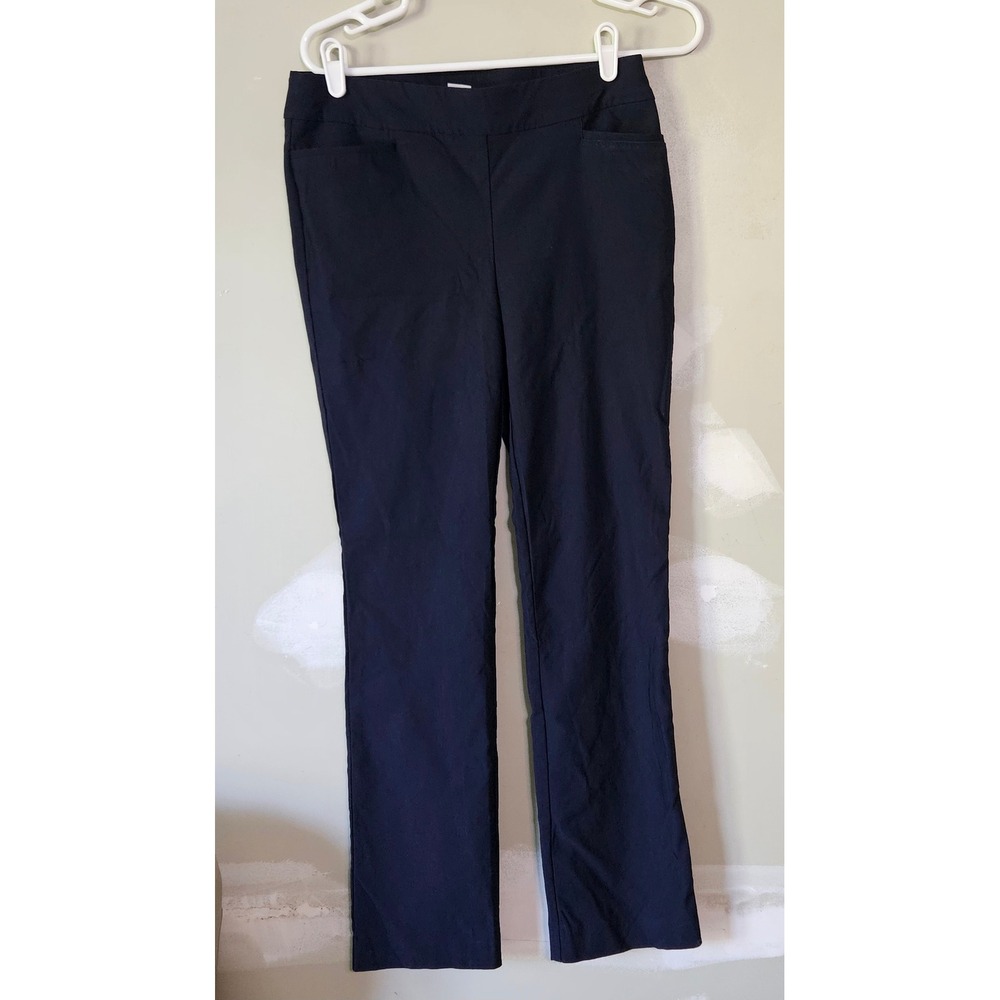 Chicos Brigitte So Slimming Navy Blue Pull On Pants Size 0R Stretch
